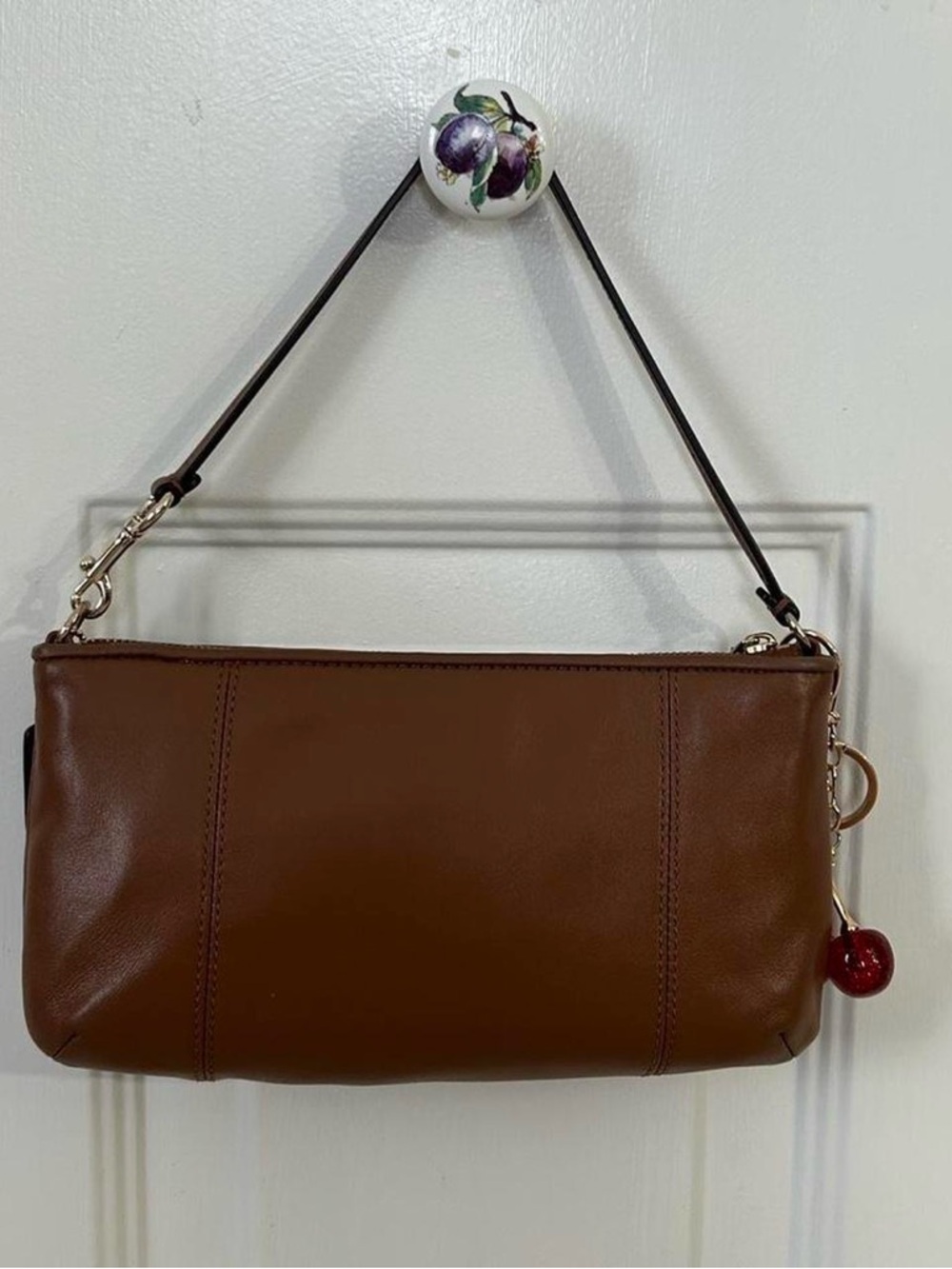 Coach Brown Leather Mini Shoulder Bag with Gold Hardware - Picture 2 of 10